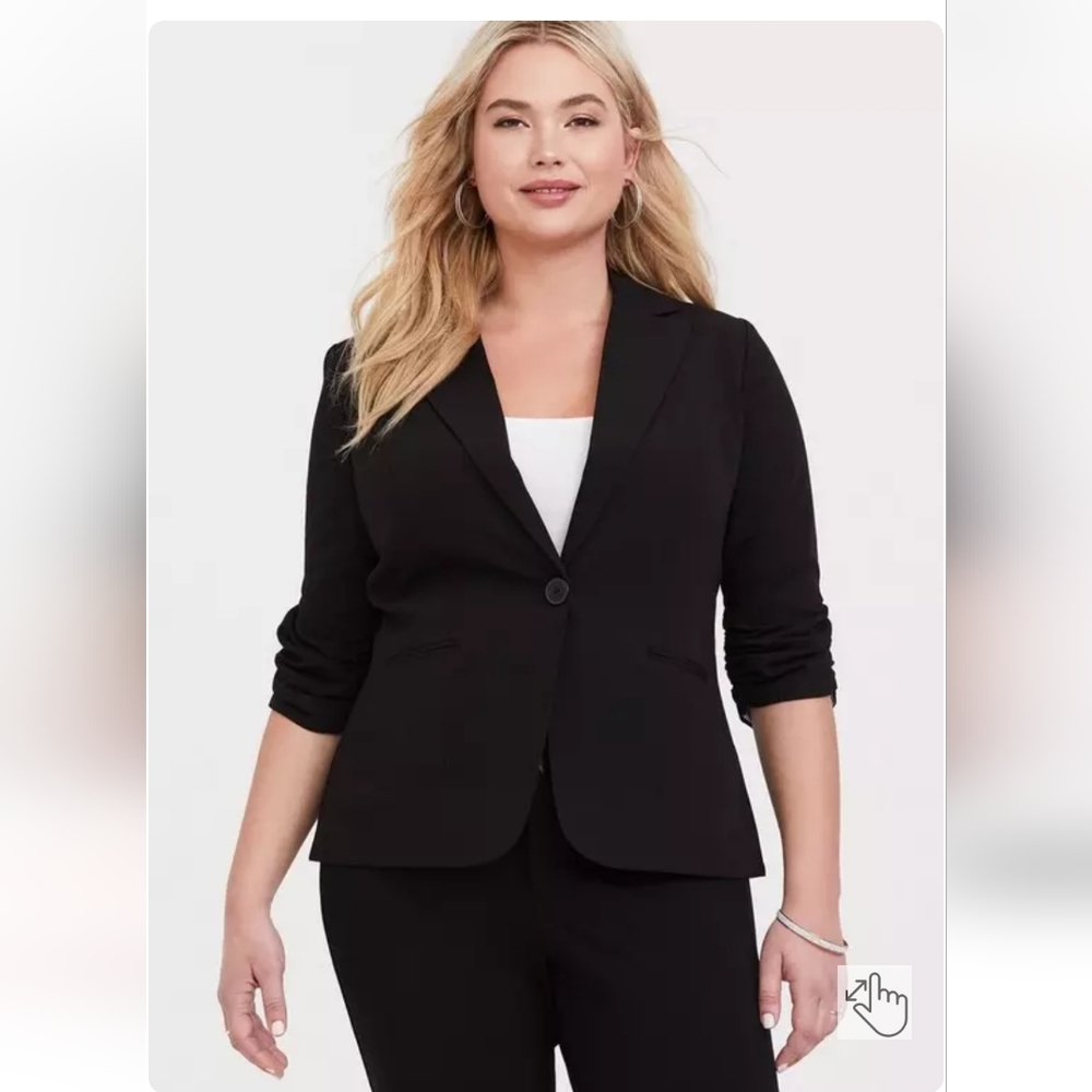 TORRID | City Twill Classic Fit Blazer black Sz 3X